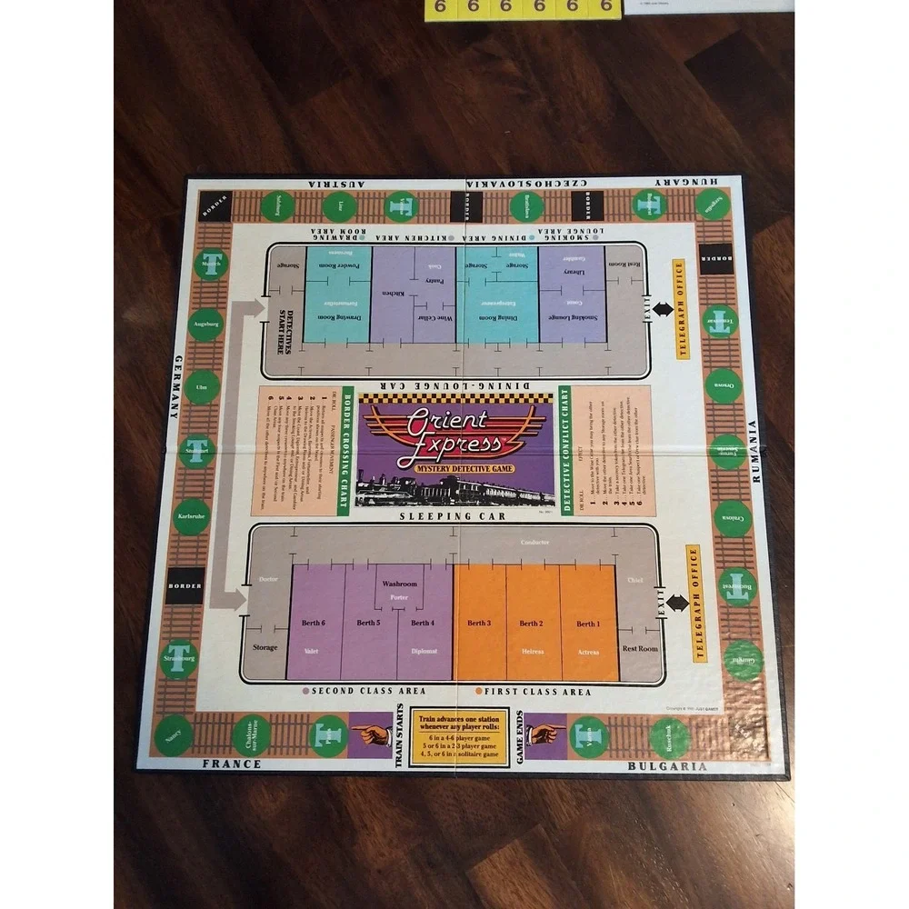 Vintage Orient Express Mystery Detective Game By Just Games 1985. OPEN BOX